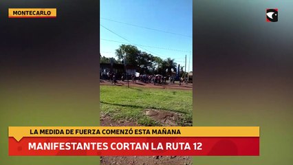 Manifestantes cortan la ruta 12