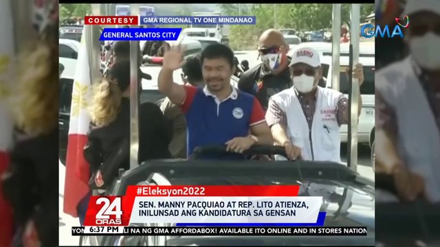 Sen. Manny Pacquiao at Rep. Lito Atienza, inilunsad ang kandidatura sa GenSan | 24 Oras