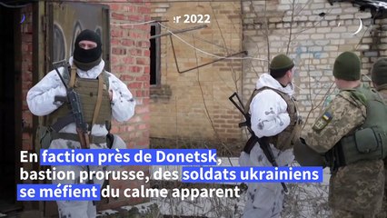 Ukraine: sur la ligne de front, les soldats se disent "prêts"