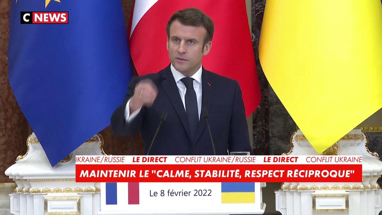 Emmanuel Macron : Vladimir Poutine «m’a dit qu’il ne serait pas à l’origine d’une escalade»