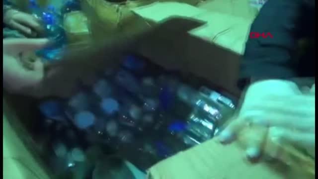 BEYOĞLU'NDA SAHTE İÇKİ İMALATHANESİNE BASKIN; SİPARİŞ DEFTERİ DİKKAT ÇEKTİ