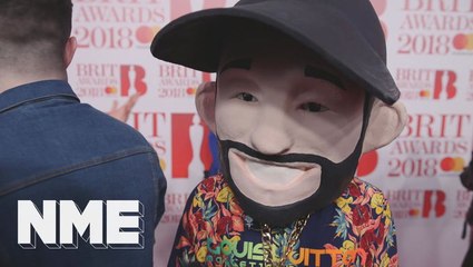 Jax Jones talks 'Breathe' and his new album while wearing a massive head at the BRITs 2018