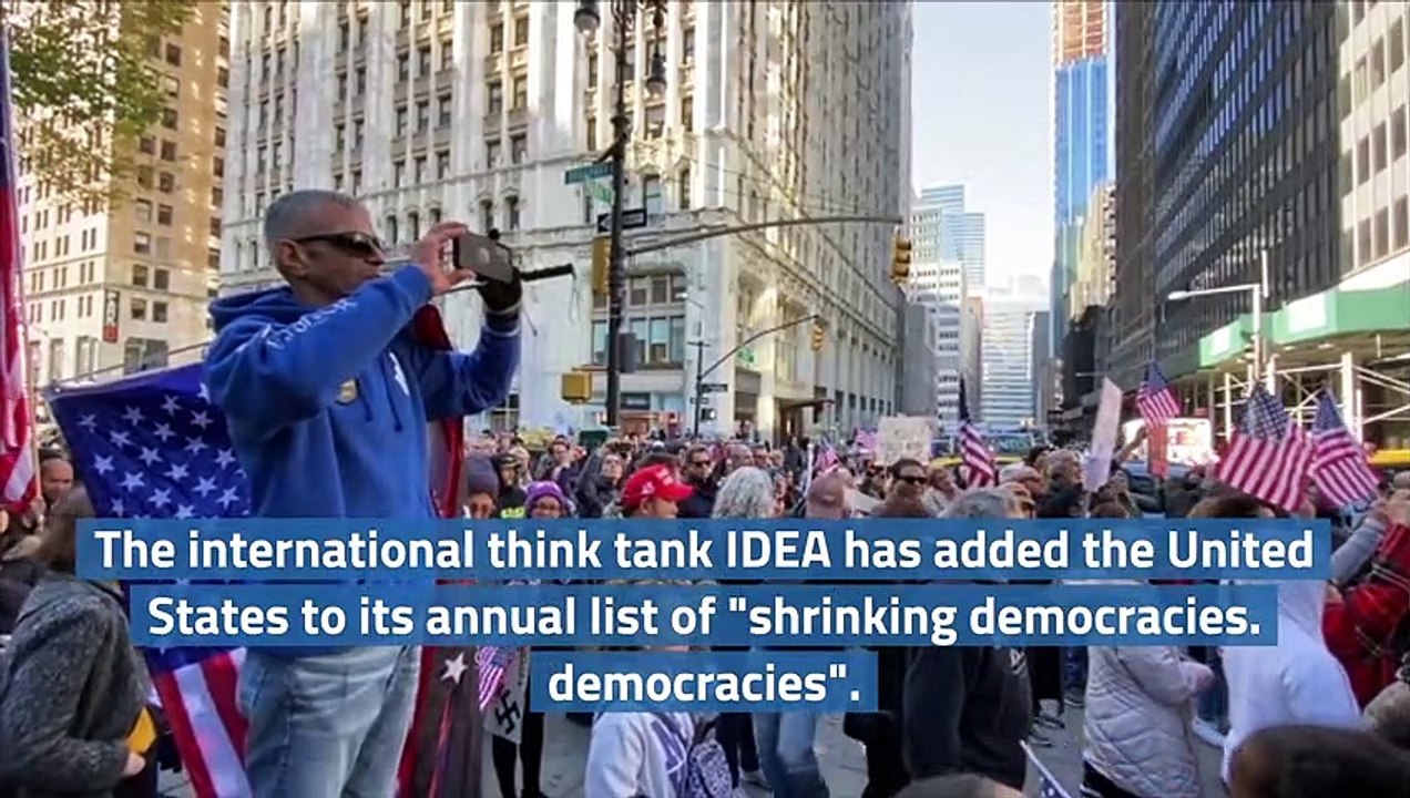 For the first time in U.S. history, the country is a " declining democracy "