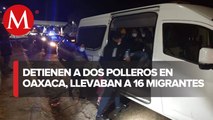 En la autopista Oaxaca-México aseguran a 16 migrantes en camioneta