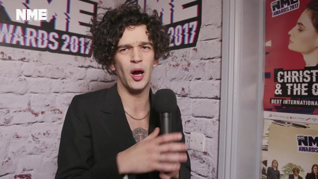 Matty Healy "won't apologise" for playing Brits @ VO5 NME Awards 2017