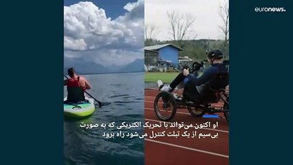 فلج نخاعی با الکترودهای کاشته شده در ستون فقراتش راه رفت