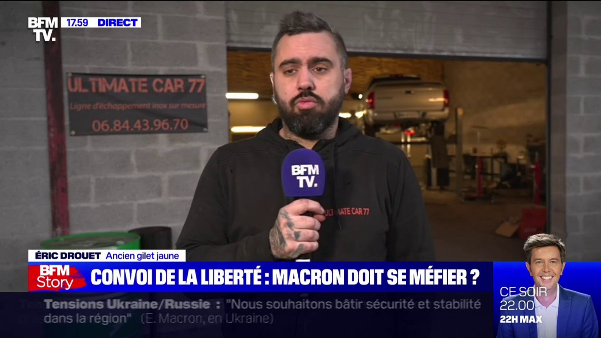 Éric Drouet: "Si Macron est réélu, je pense que les gilets jaunes, ce sera  pire que ce qu'il y a eu il y a trois ans" - Vidéo Dailymotion