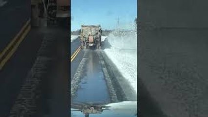 Snowplow Takes Out Mailbox