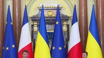 Crisis entre Rusia y Occiente | Macron se reúne en Kiev con Volodímir Zelenski