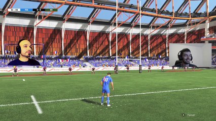 6 Nations. France/Irlande. On joué le match avant le coup d'envoi sur Rugby 22