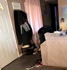 Pup Pursues Person in Playpen