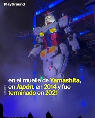 Un Gundam de 20 metros da sus primeros pasos