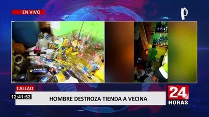 Callao: hombre destroza tienda de su vecina luego de robar varios productos