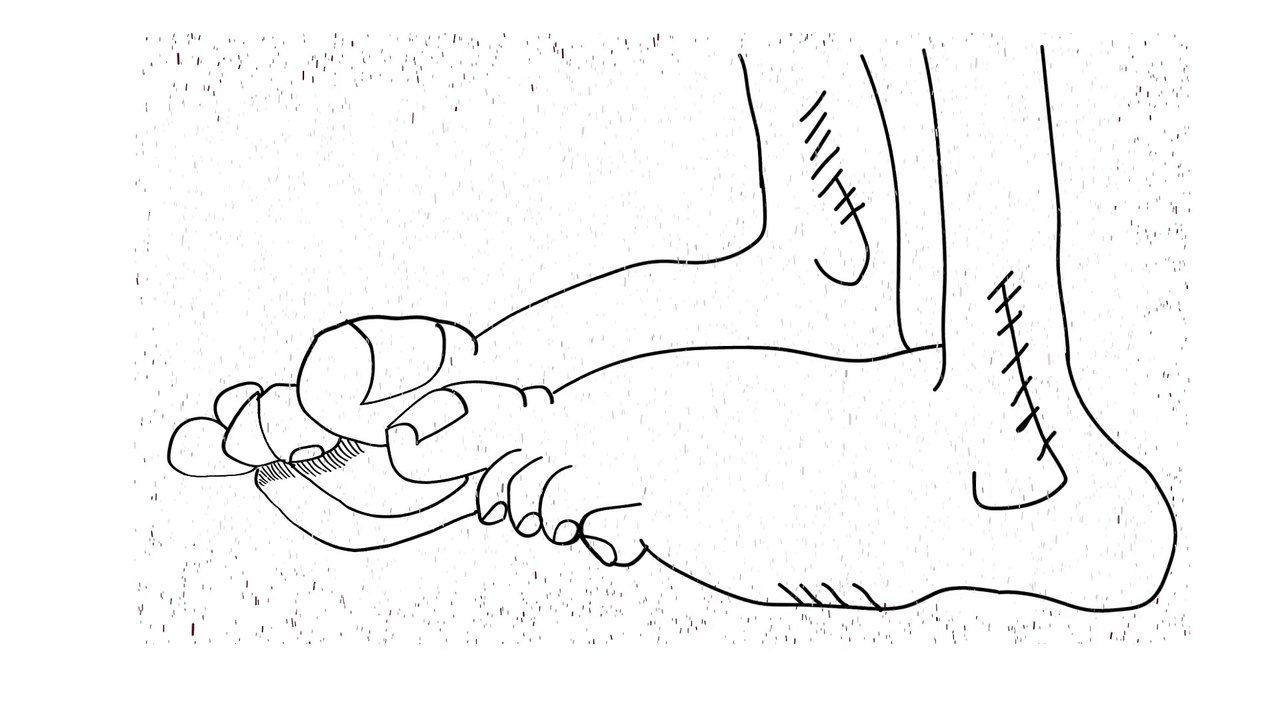 Animation of bare feet feeling cold while snowing. video Dailymotion