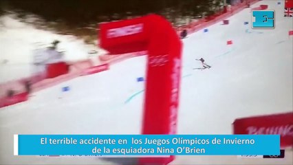 El terrible accidente en  los Juegos Olímpicos de Invierno de la esquiadora Nina O’Brien
