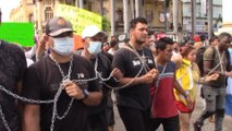 Migrantes en México exigen visados y denuncian persecución de las autoridades