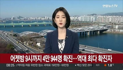 어젯밤 9시까지 4만 944명 확진…역대 최다 확진자