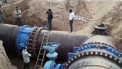 बीसलपुर लाइन से 16 घंटे में 100 किमी दूर 2300 एमएम लाइन से मिला पानी