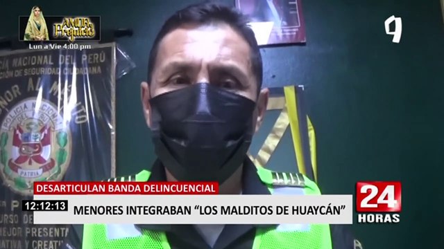 Policía captura a menores de edad pertenecientes a “Los malditos de Huaycán”