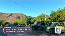 660 guardias nacionales llegaron a Aguililla para tomar control de seguridad