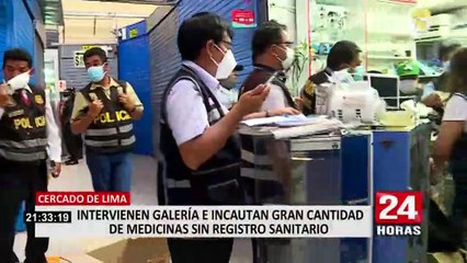 Cercado de Lima: intervienen galería e incautan medicinas sin registro sanitario