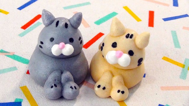 【かわいいメレンゲクッキー】トラ猫/どうぶつ/バレンタイン/ホワイトデー/メレンゲアート【Cute Meringue Cookies】Tabby Cats/Kitty/Animal