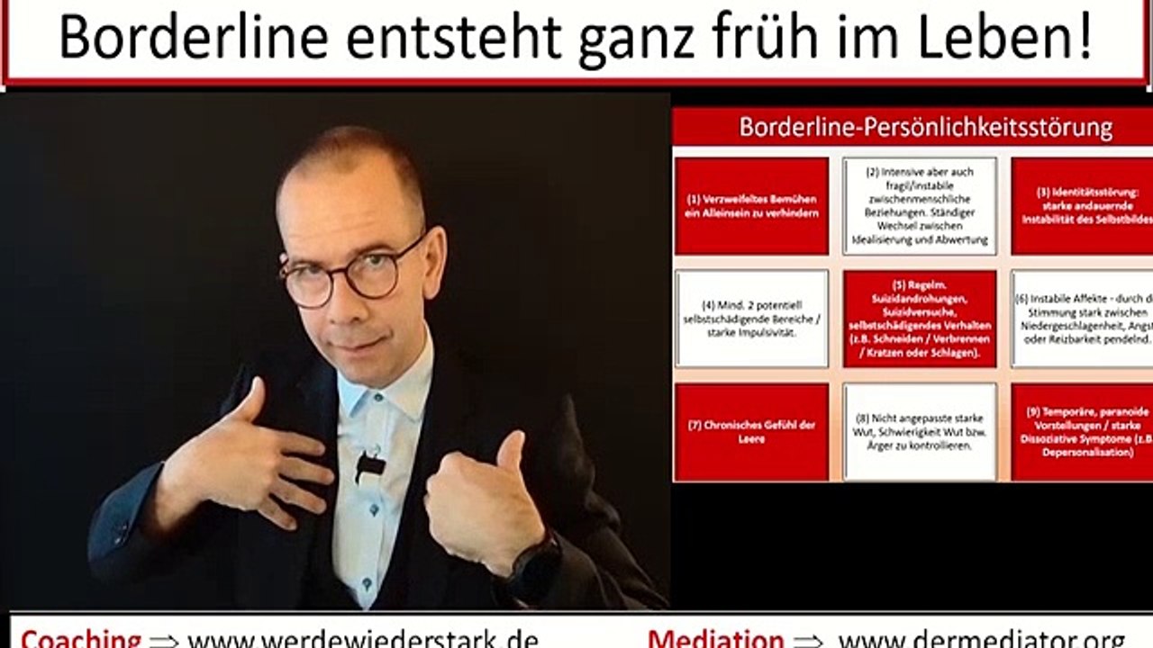 Borderline entsteht ganz früh im Leben