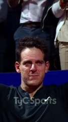 Juan Martin Del Potro fait se adieux en déposant son bandeau sur le filet
