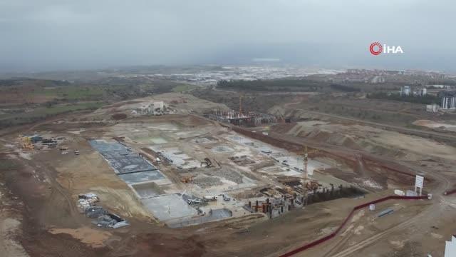 Son dakika haber: Denizli Şehir Hastanesi inşaatında çalışmalar tüm hızıyla devam ediyor