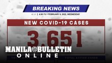 DOH reports 3,651 new cases, bringing the national total to 3,623,176, as of FEBRUARY 9, 2022