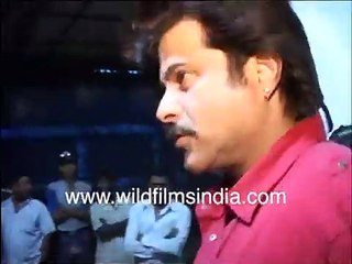 Anil Kapoor on new Bollywood set in Karjat, Mumbai, Amitabh Bachchan gets into Toyota Land Cruiser