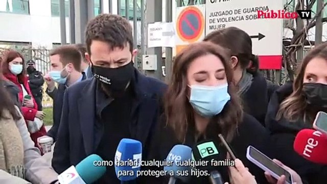 Irene Montero: Confiamos en que se haga justicia para proteger a nuestros hijos