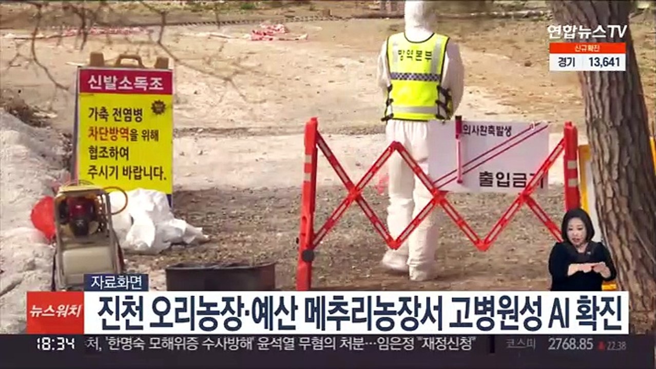 진천 오리농장·예산 메추리농장서 고병원성 AI 확진