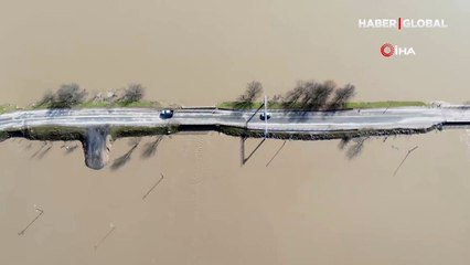 Kırklareli'de Ergene Nehri'nin debisi 20 kat arttı, turuncu alarm verildi