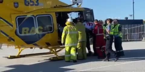 Motorcycle, car collision on Dawesville Bridge