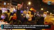 Ponen el himno de España a los separatistas que  cortan la Meridiana de Barcelona