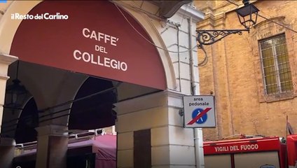 Incendio oggi a Modena, il video al Caffè del Collegio