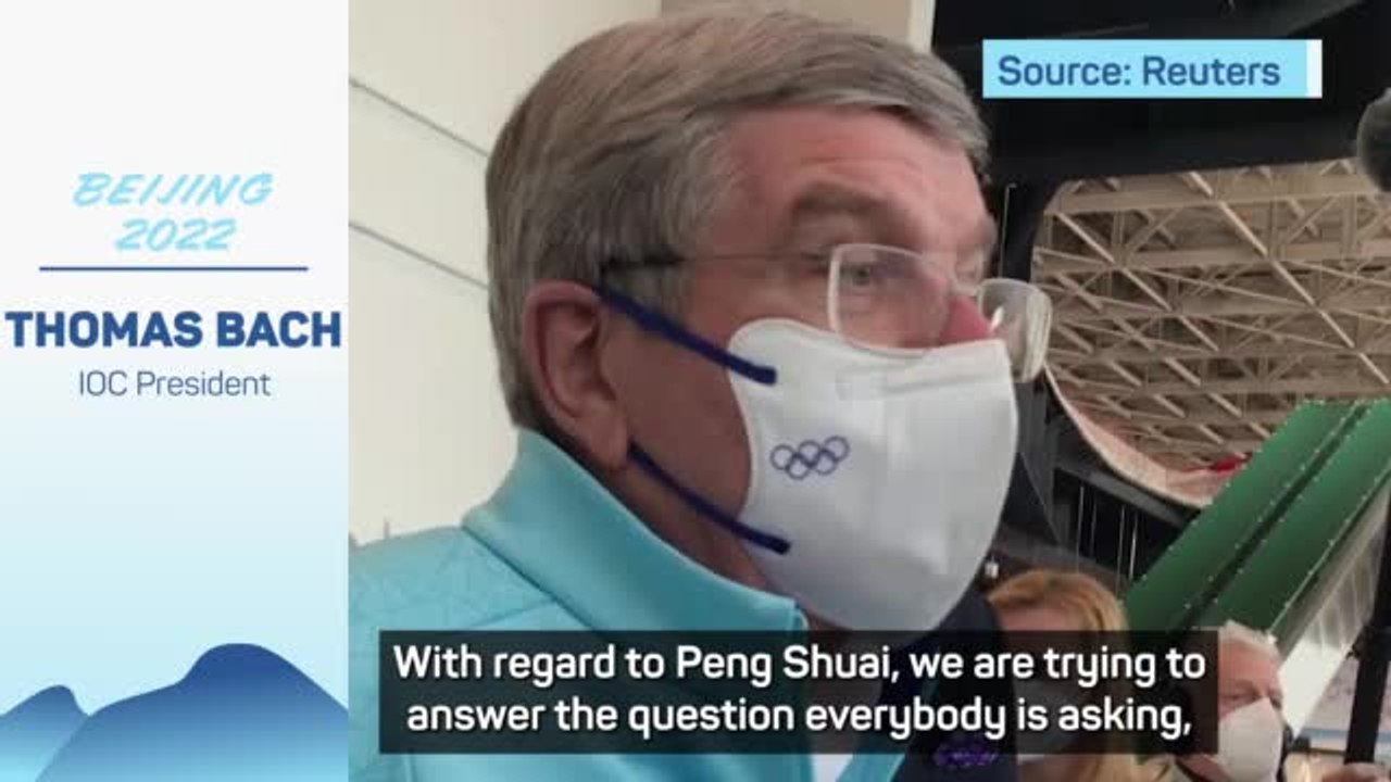 Bach insists IOC cares about Peng Shuai