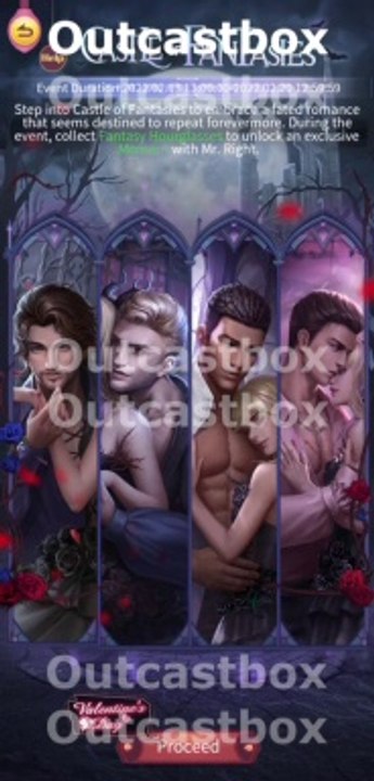 Immortal Diaries Valentine event Adrian Castle Of Fantasies story 1-5