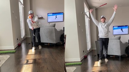 'This new golf/ping pong trick shot is STRAIGHT FIRE '