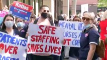 شاهد | إضراب للممرضات في أستراليا احتجاجاً على ظروف العمل في ظل كوفيد