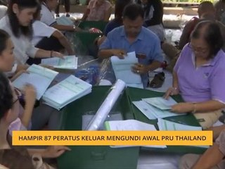 Hampir 87 peratus keluar mengundi awal PRU Thailand