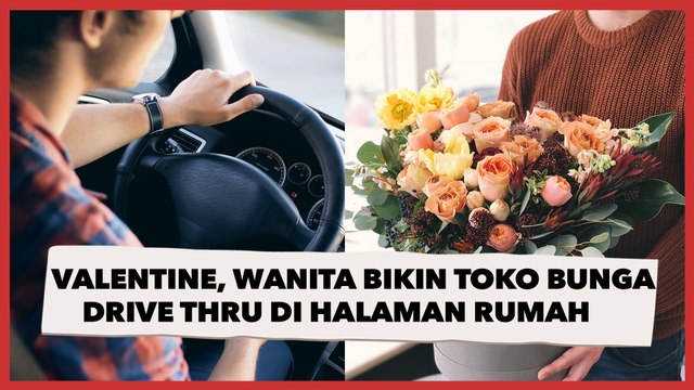 Totalitas! Sambut Hari Valentine, Wanita Ini Bikin Toko Bunga Drive Thru di Halaman Depan Rumah