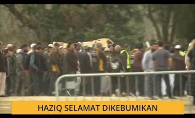 Haziq selamat dikebumikan