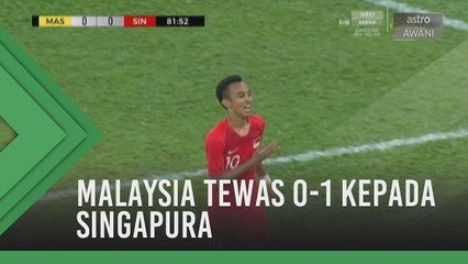 Malaysia tewas 0-1 kepada Singapura