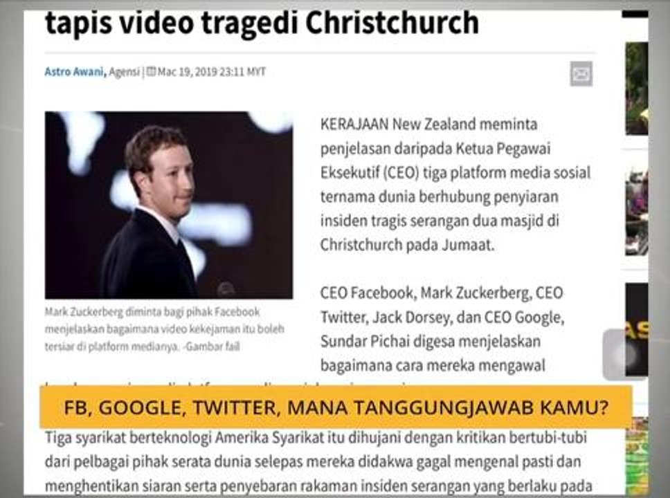 Komen Pagi 20 Mac: FB, Google, Twitter, mana ta...