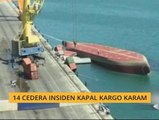 14 cedera insiden kapal kargo karam