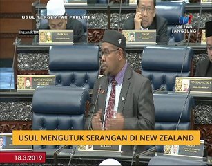 Usul tergempar Parlimen: Usul mengutuk serangan di New Zealand