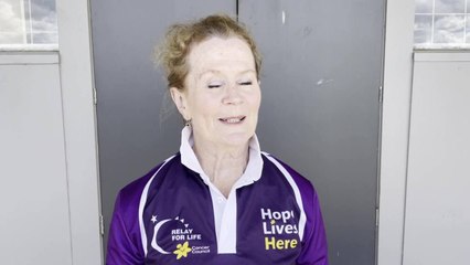 Chief executive of Cancer Council Tasmania Penny Egan speaking about Relay For Life.