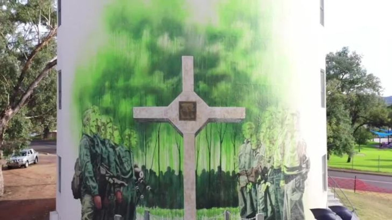 Vietnam Veterans Murals complete at water tower museum